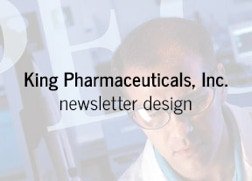 Newsletter design and layout for King Pharmaceuticals, Inc.