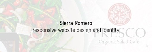 Responsive website design by Sierra Romero.