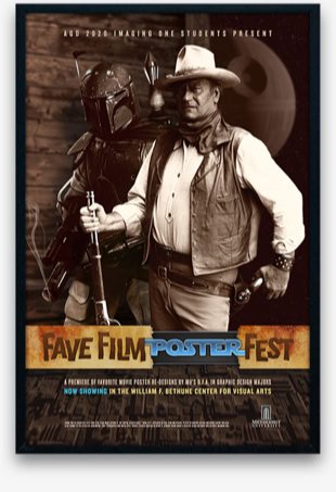 1 of 4 poster demos by Kerry for his digital imaging course.