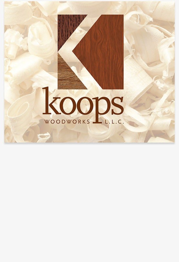 Koops Woodworks L.L.C. logo design.