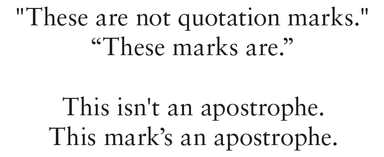 Quotations and apostrophes